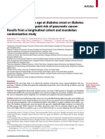 2022 - Lancet - Association Between Age at Diabetes Onset or Diabetes and Pancreas Cancer