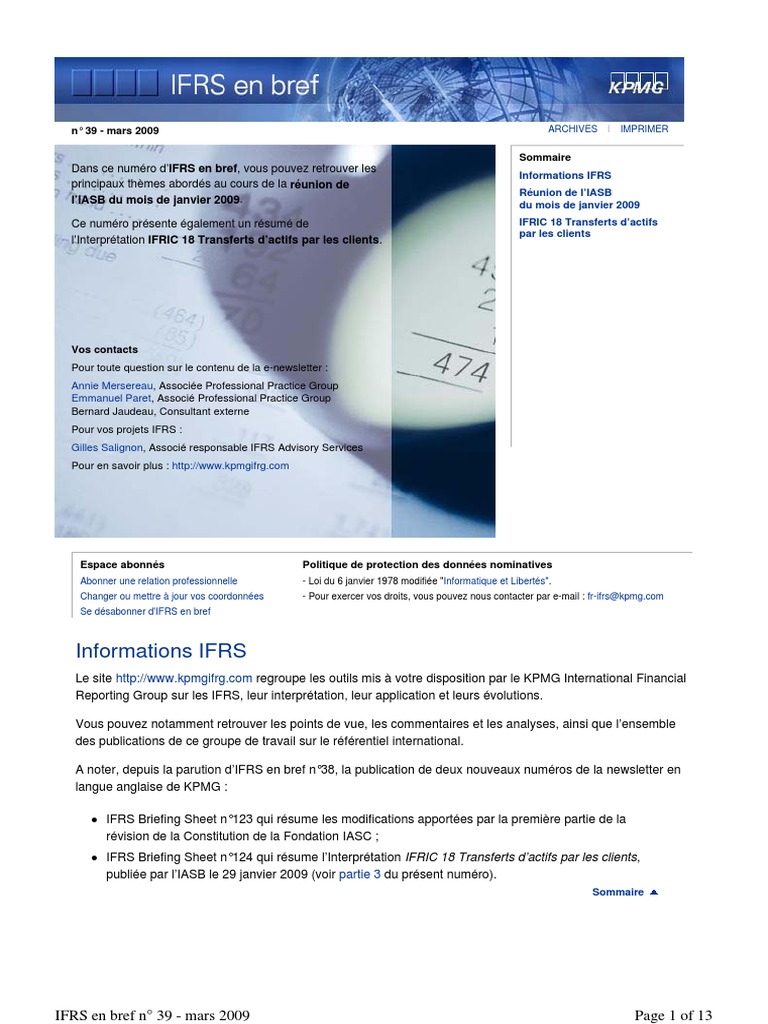 Ifric 18 Interpretation | PDF | Normes internationales d'information ...