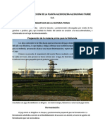 Proceso de Produccion de La Planta Alcoholera Alcousinas Iturbe S.A. Recepcion de La Materia Prima