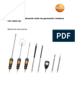 Testo Sondas para Climatización Con Cable Fijo Manual de Instrucciones