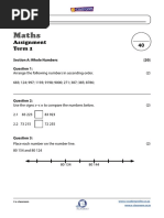 Grade 6 Term 1 Maths Test 2025 | PDF