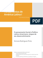 O desenvolvimento do pensamento social e político latino-americano