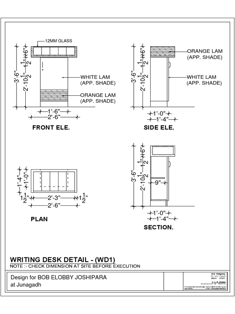 Writing Desk Detail Wd1 PDF