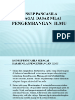 Konsep Pancasila Sebagai Dasar Nilai Pengembangan Ilmu