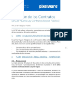 Duración de Los Contratos Art. 29 Nueva Ley Contratos Sector Público
