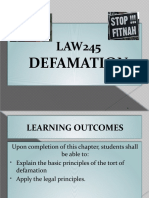 LAW245 Defamation