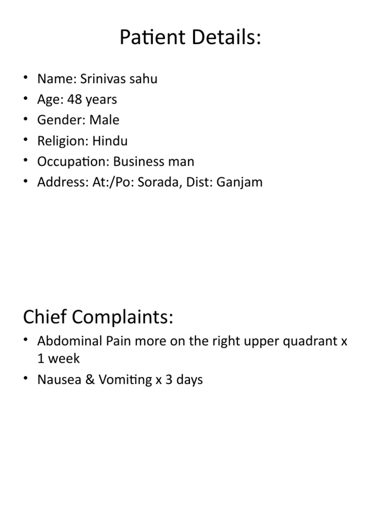 Lap Chole and HTN Long Case PDF White Blood Cell Diseases And