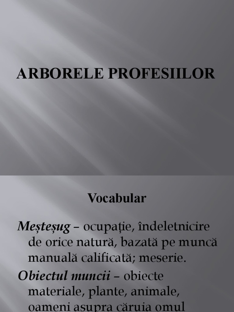 Arborele Profesiilor | PDF