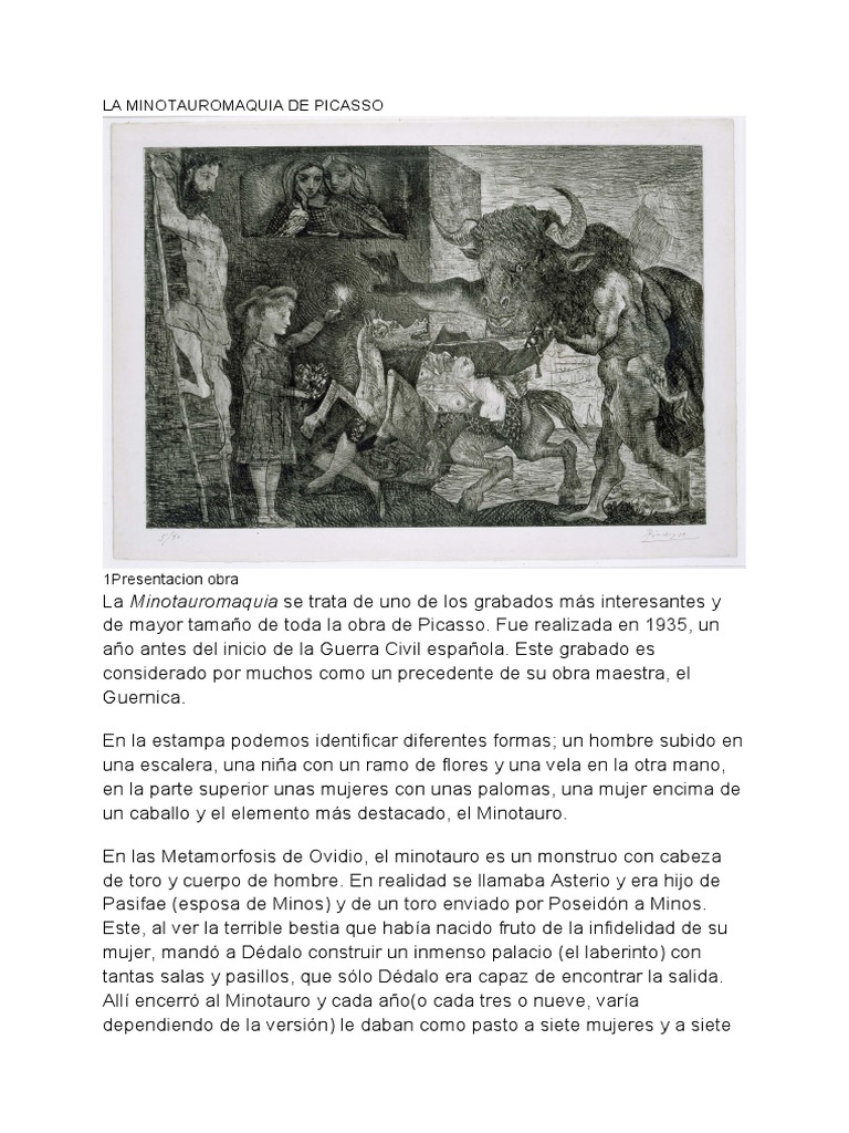 La Minotauromaquia | PDF | Minotauro | Pablo Picasso