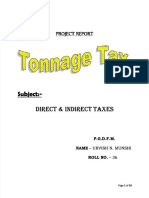 Direct and indirect taxes under tonnage tax scheme