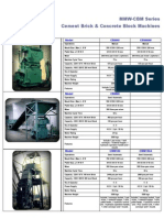 MMW CBM Machine Catalogue
