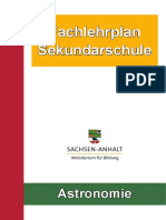Fachlehrplan Sekundarschule Sachsen-Anhalt Astronomie