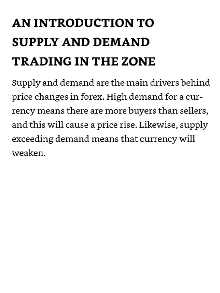 Supply and Demand Trading PDF