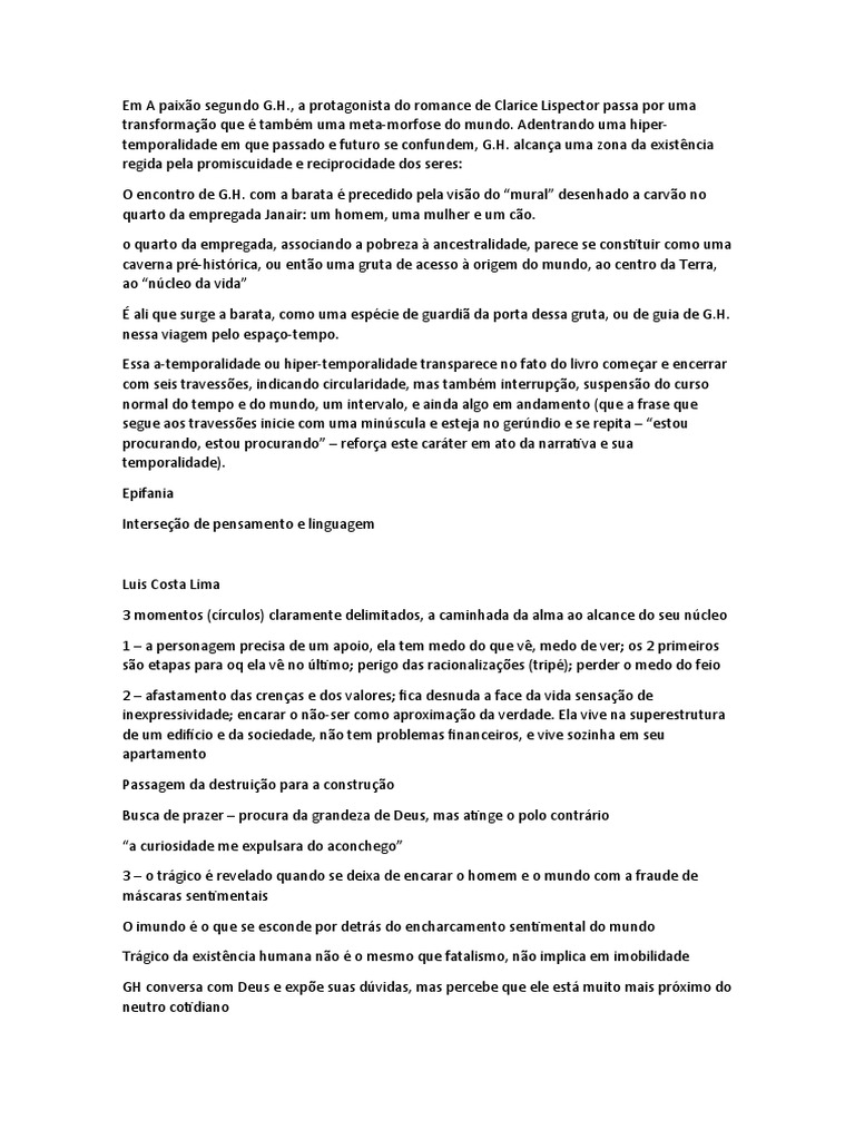 A Paixão Segundo GH PDF