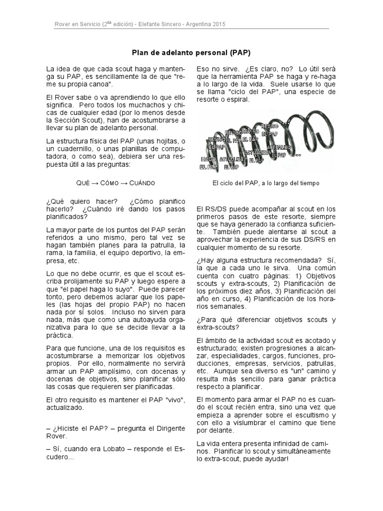 Plan de Adelanto Personal PDF Exploración