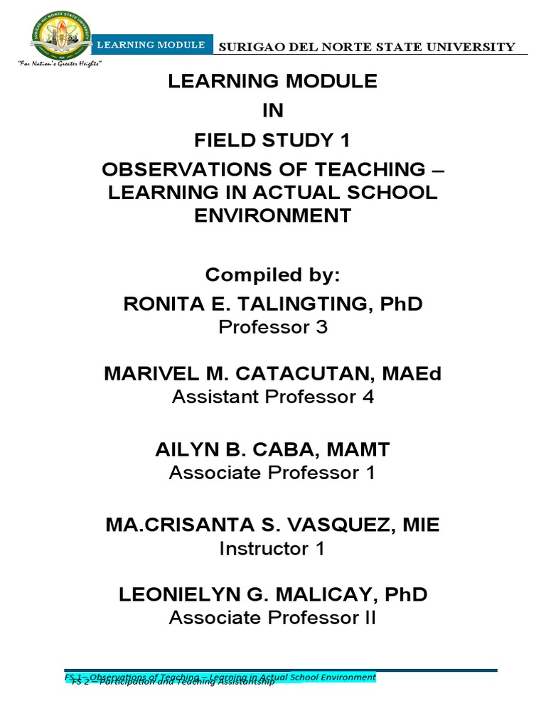 Overview of Modules 1-9 Learning Materials | PDF | Curriculum ...
