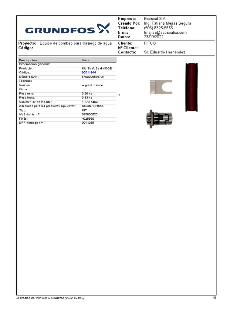 Kit Shaft Seal HQQE PDF