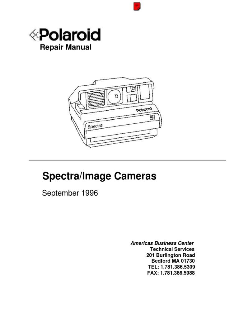 Polaroid Spectra Repair Manual 6289115 PDF Camera Flash (Photography)