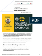 ¿Qué Es Caracas Commodity Exchange (CCSCEX) y Qué Puede Ofrecer
