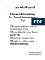 Tema 3 Decision en RIESGO