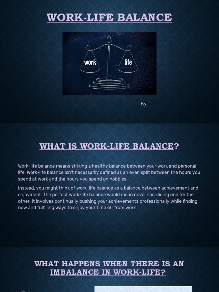 Work Life Balance | PDF