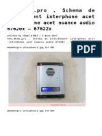 Interphone Acet 67620x-67622x Wiring Diagram