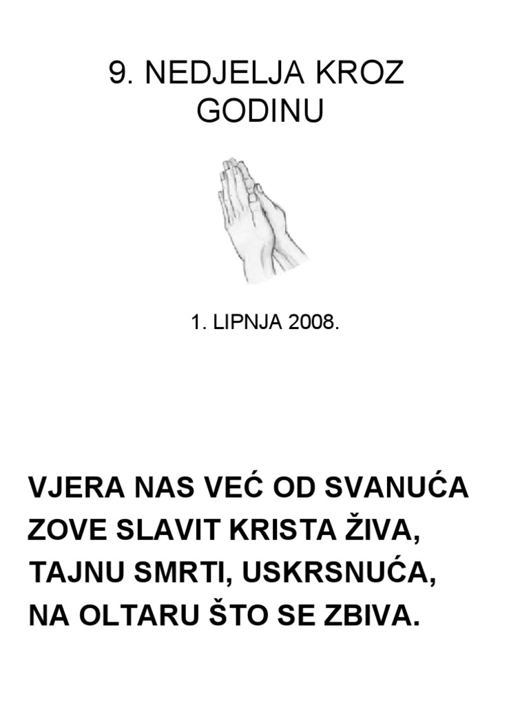 14 - 9 Kroz Godinu A | PDF
