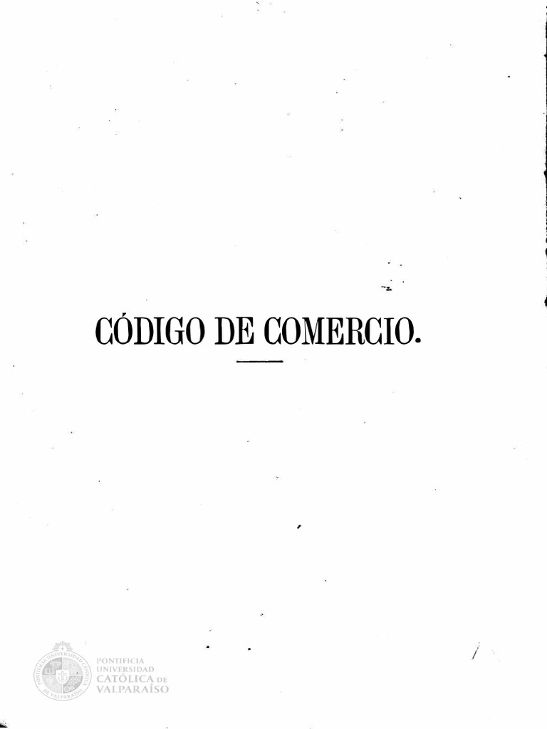 Código Comercio Chile 1868 | PDF | Divorcio | Ley común