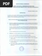 PMC Medical and Dental Undergraduate Education (Admissions, Curriculum and Conduct) Policy and Regulations 2022-23 (12th Oct 2022)