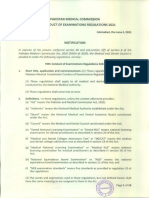 PMC Conduct of Examination Regulations 2021