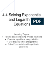Cade Dixon - 4.4 Solving Exponential and Logarithmic Equations