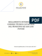 Reglamento Interno Del Consejo T Cnico Catastral Del Municipio de San Luis Potos