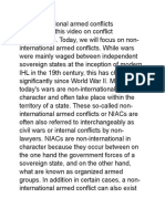 Non-International Armed Conflicts