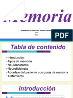 Abordaje Paciente Con Queja de Memoria CON FISIOLOGIA Y TTO