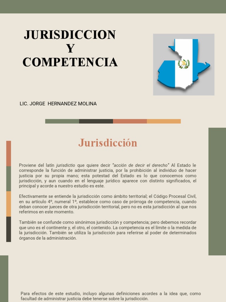 3.1 Jurisdiccion y Competencia | PDF | Jurisdicción | Ley procesal