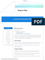 Plug & Play: Creating Your Linkedin Pro Le