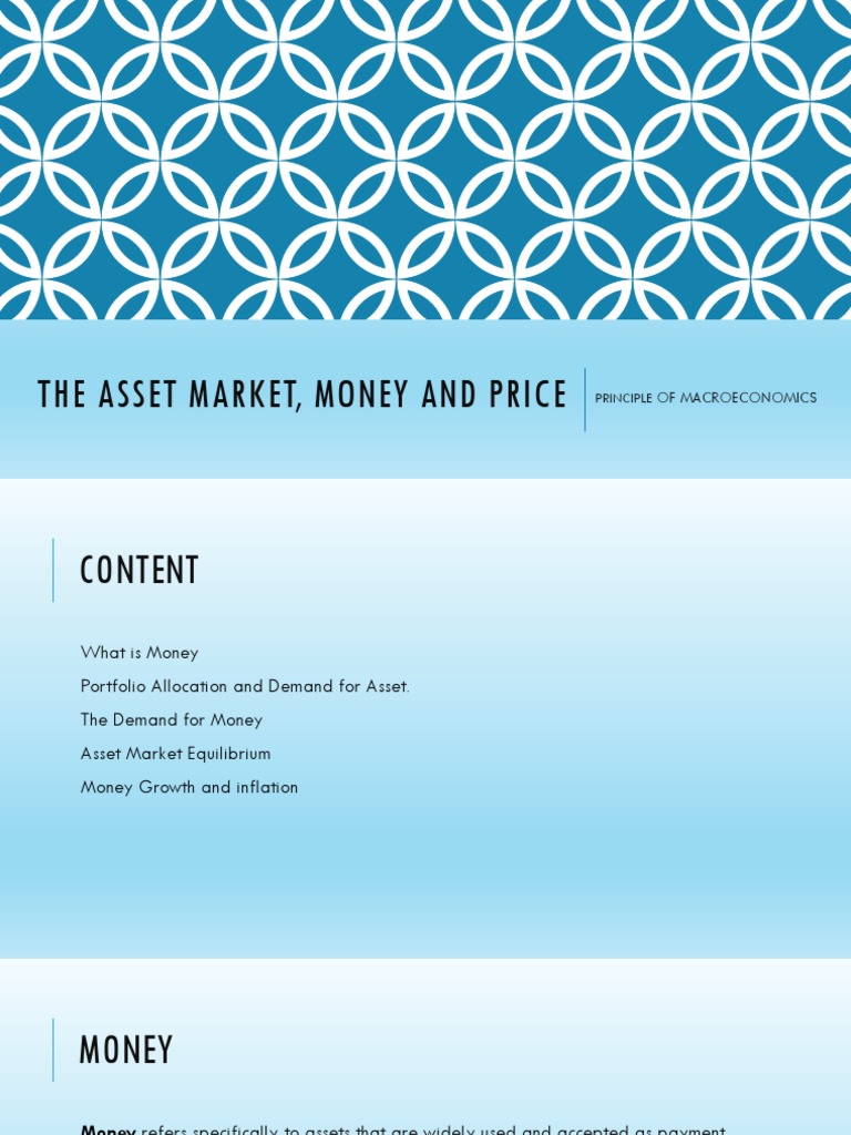 Asset Demand for Money Explained | PDF | Demand For Money | Money Supply