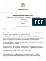 Ομιλία Πάπα Φραγκίσκου στο Διπλωματικό Σώμα (09.01. 2023)