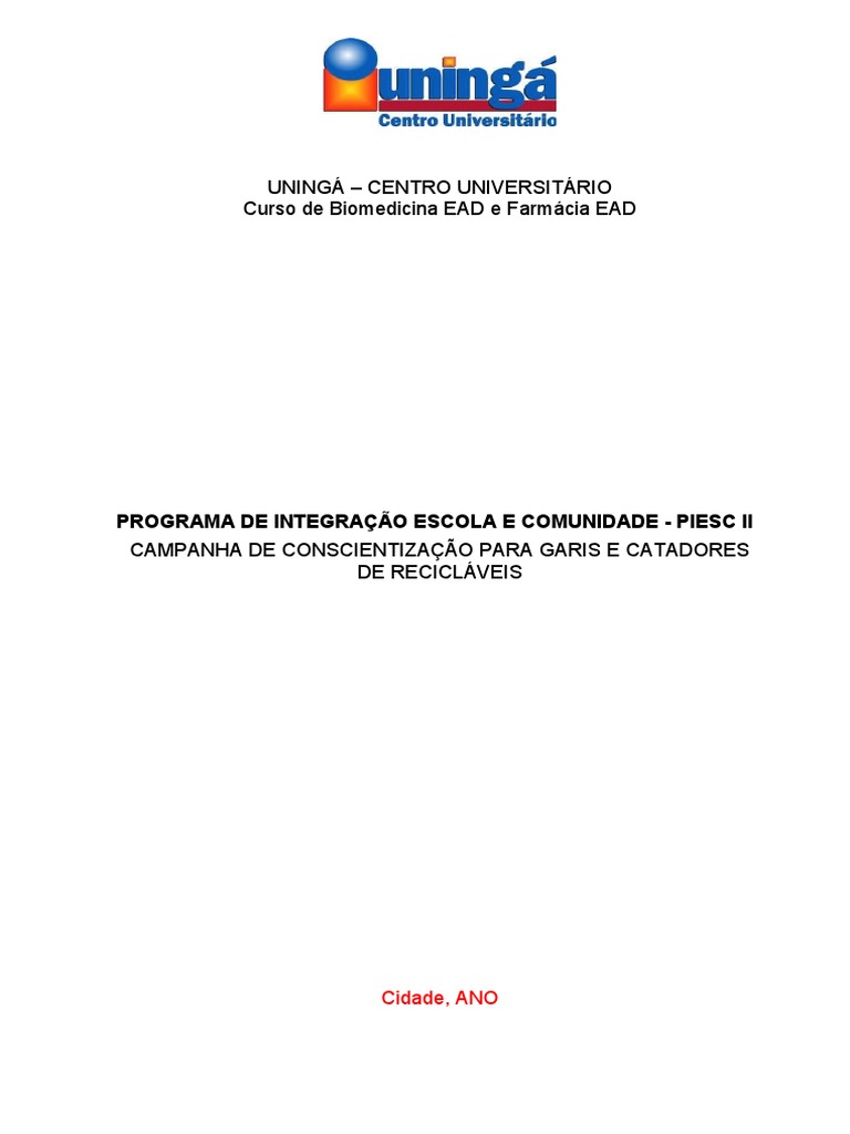 Modelo Porfólio PIESC 2 | PDF
