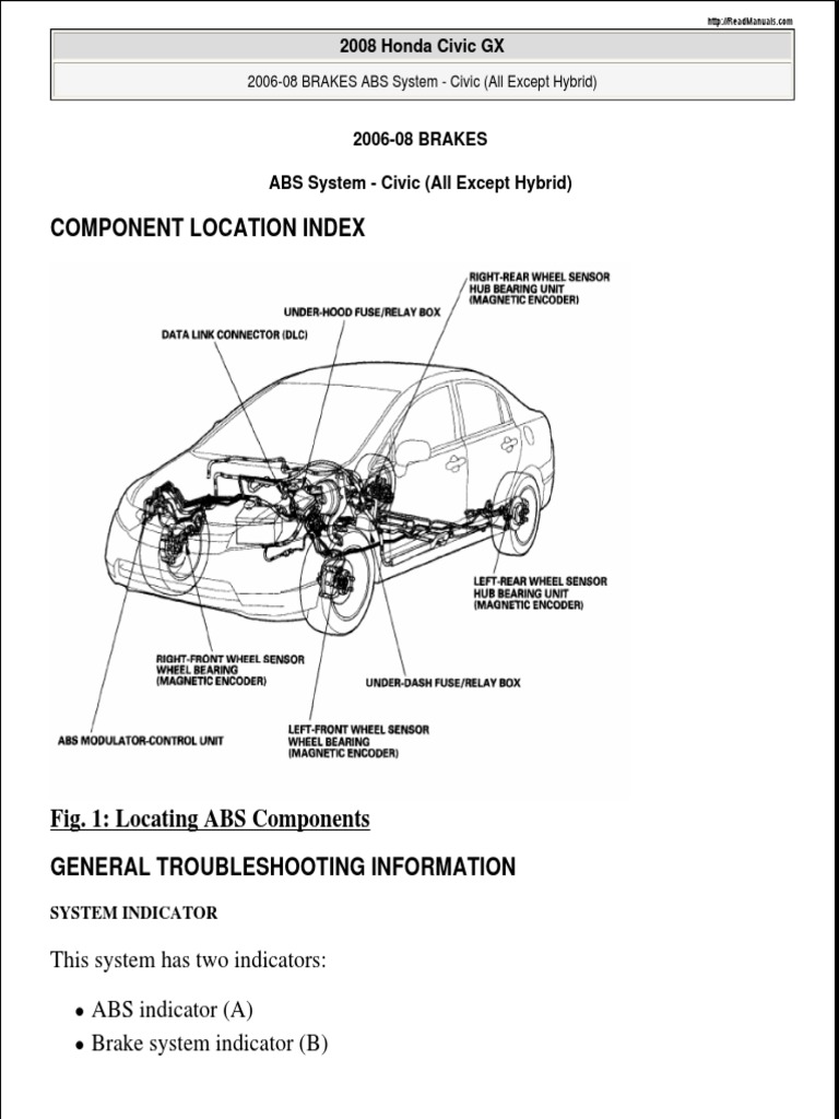 Honda Civic 2006-2009 Service Repair Manual | PDF | Anti