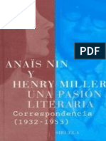 Anaïs Nin, Henry Miller - Una pasión literaria. Correspondencia de Anaïs Nin y Henry Miller, 1932-1953 (2003)