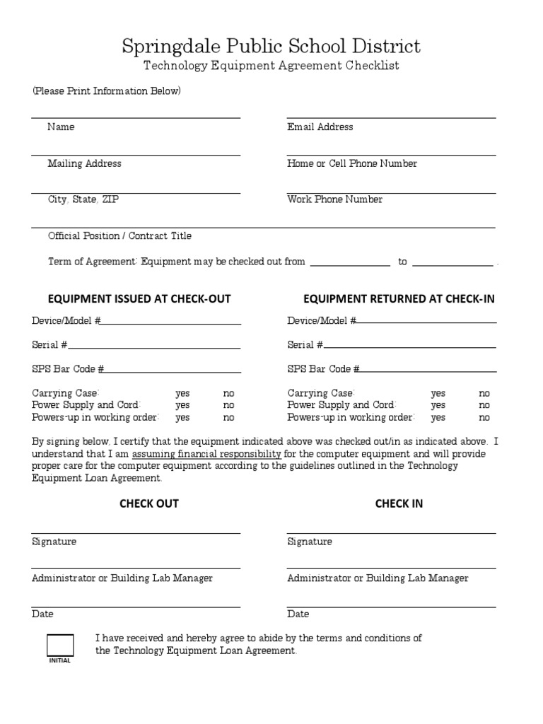 Technology Equipment Checklist | PDF | Computer File | Internet