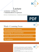 Week 4 Lecture (Communication As A Process) 3