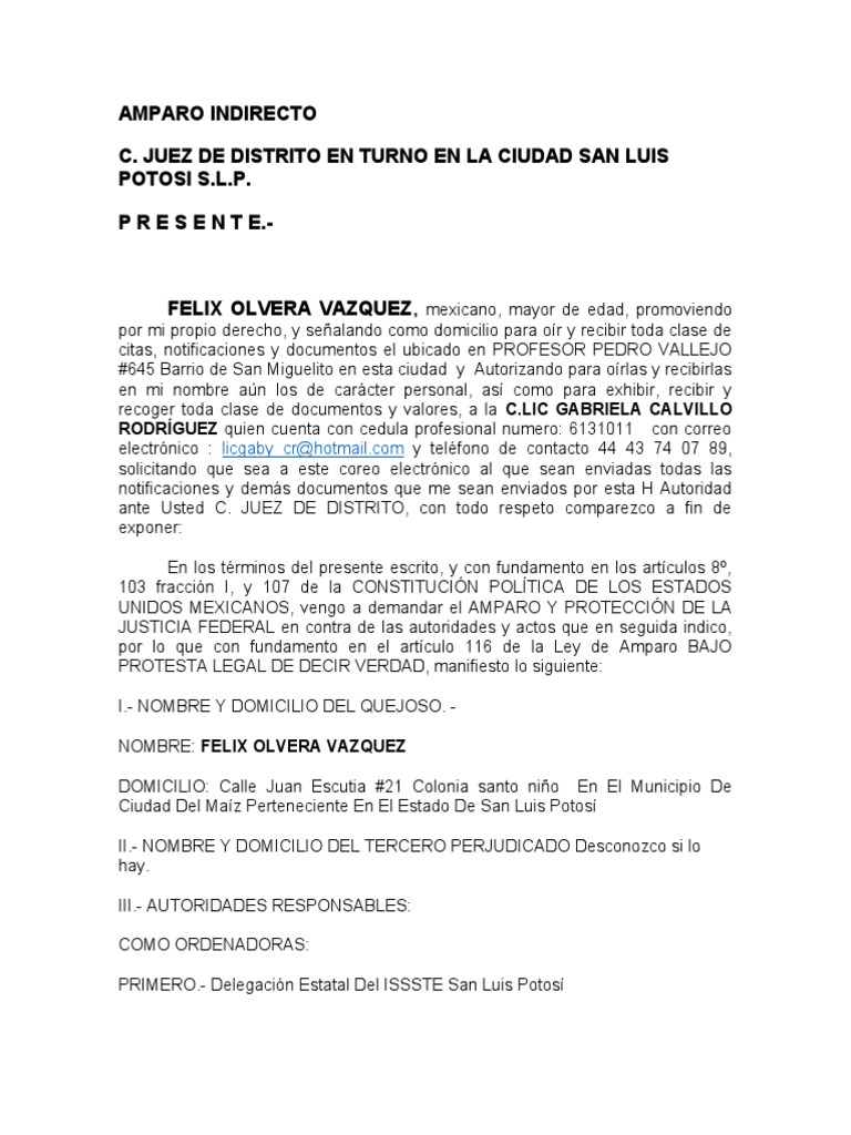 Amparo Indirecto por Pensión ISSSTE | PDF | Pensión | Caso de ley