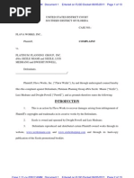 Download Flava Works vs PLATINUM PLANNING GROUP INC dba SIZZLE MIAMI and SIZZLE LUIS MEDRANO and DWIGHT POWELL - Complaint and Exhibits by Flava Works SN61881266 doc pdf