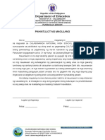 Parents Consent Sa Filipino | PDF