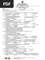 Summative Test in Science 6 Q2 W1-4