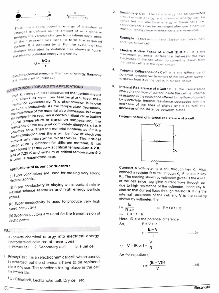 Superconductors and Electrochemical Cells | PDF | Electrical ...