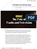 48 the Role of the Radio and Television Essay - The College Study