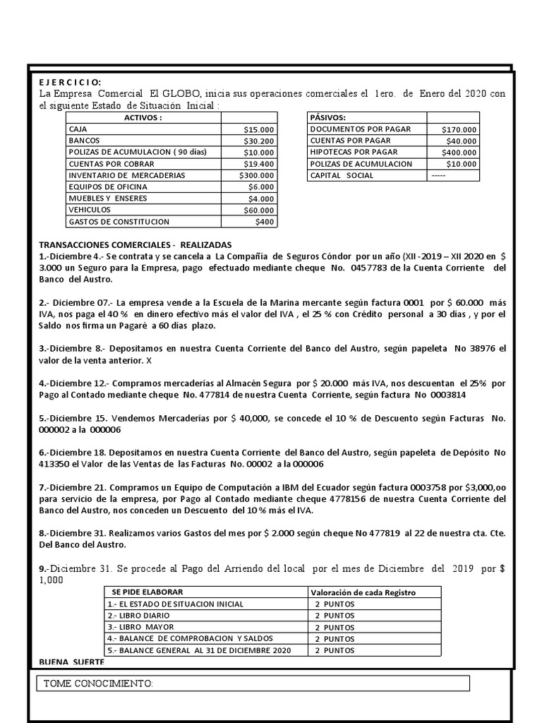 Practica Contabilidad Pdf Bancos Servicios Financieros